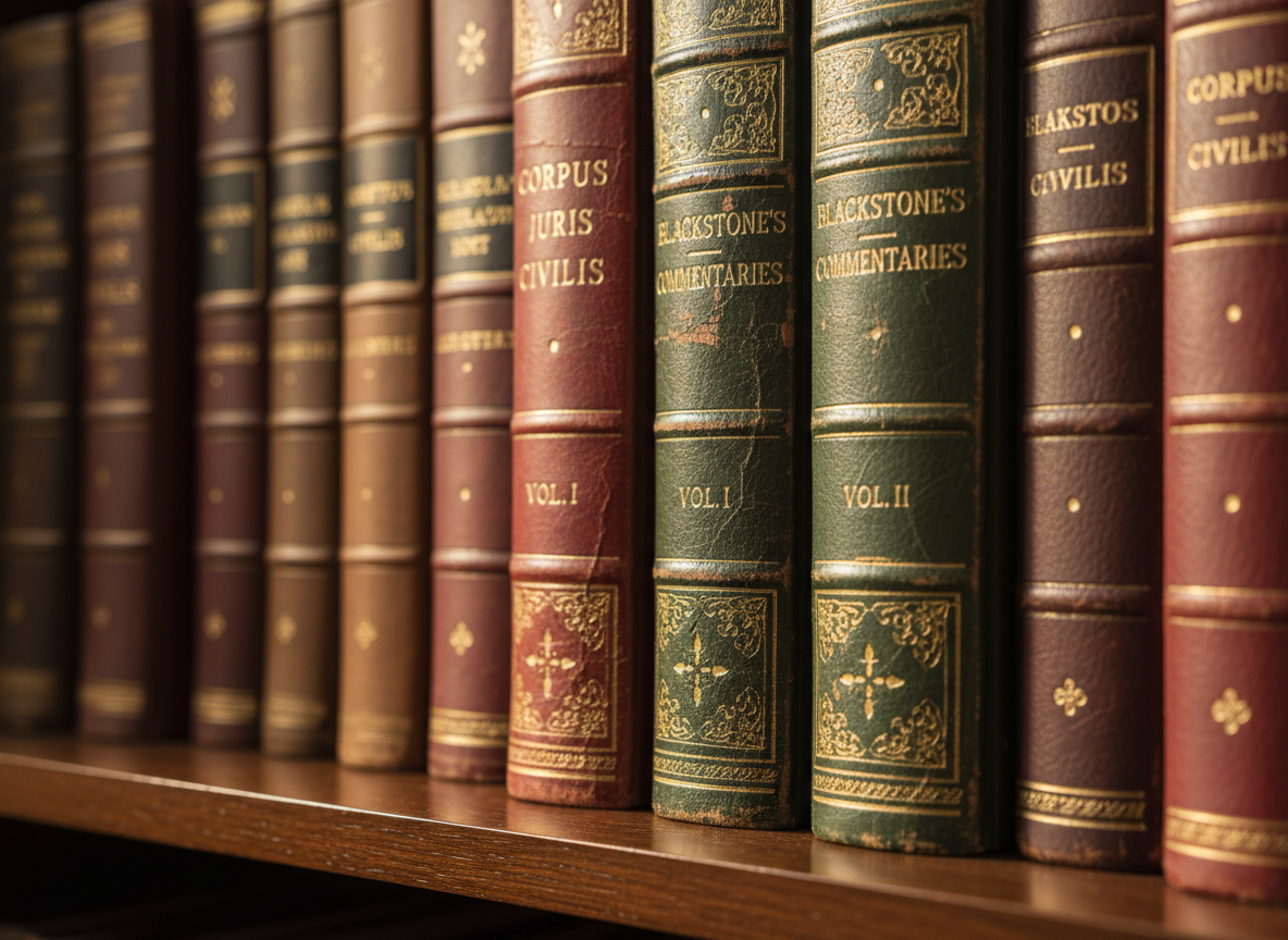 Law books representing legal expertise and tradition